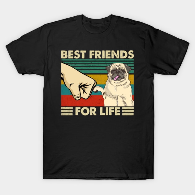 Snuggle Squad Pug Love, Best Friends For Life Dog Shirt T-Shirt by Beetle Golf